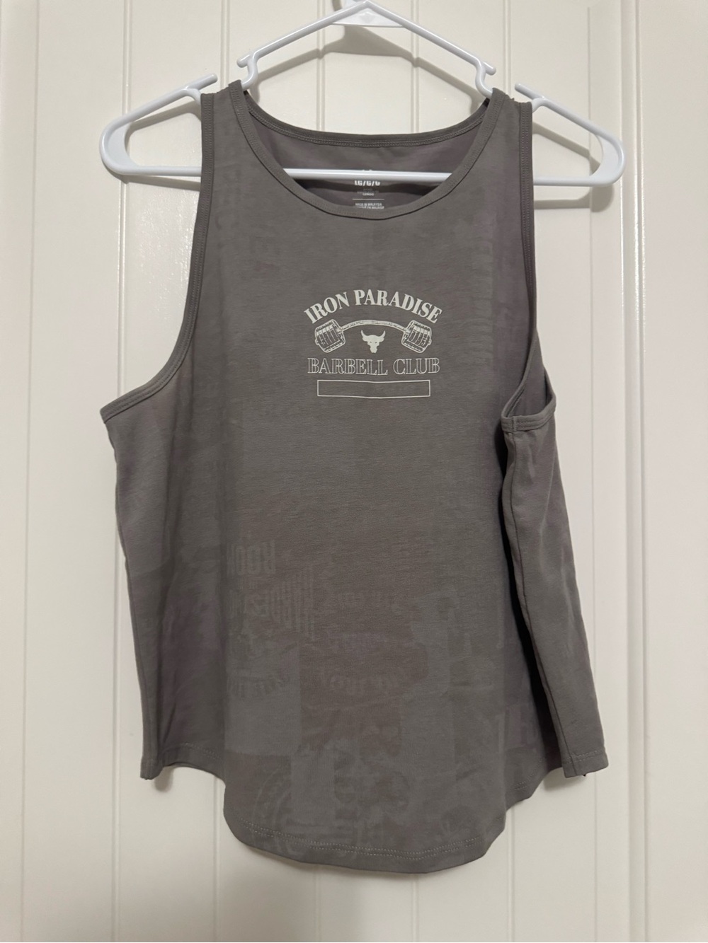 Under Armour Women’s Iron Paradise Fitted Tank Gray Size Large